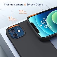Vista 5 de Miracase - Funda compatible con iPhone 12 y 12 Pro de silicona líquida tipo goma gel, con protección total contra caídas y a prueba de golpes, 6.1