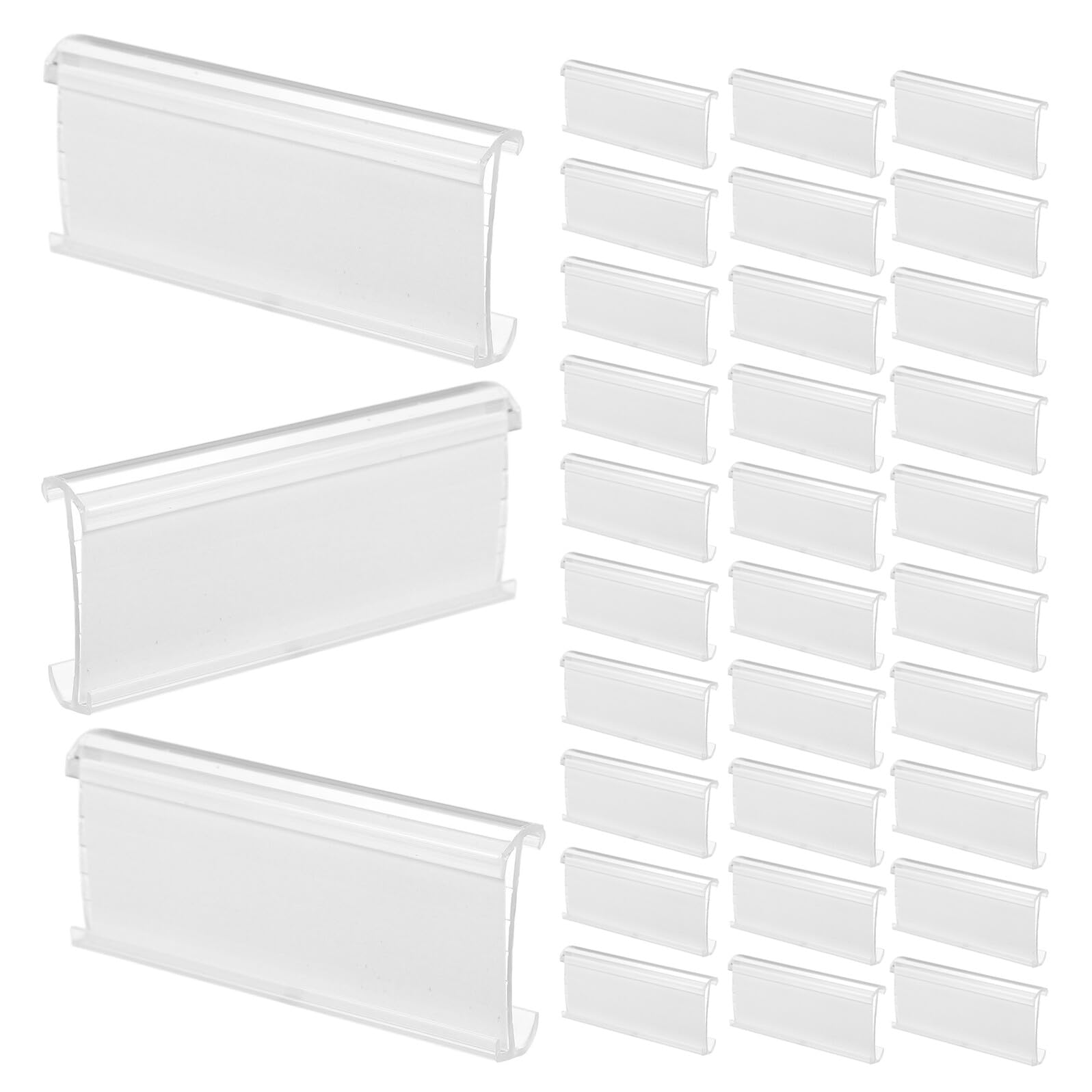 100 Pezzi Di Plastica Trasparente Per Cartelli Per Merci Scaffali Porta Etichette Espositore Per Cartelli In Plastica Espositore Per Prezzi Porta Etichette Per Prezzi In Pvc