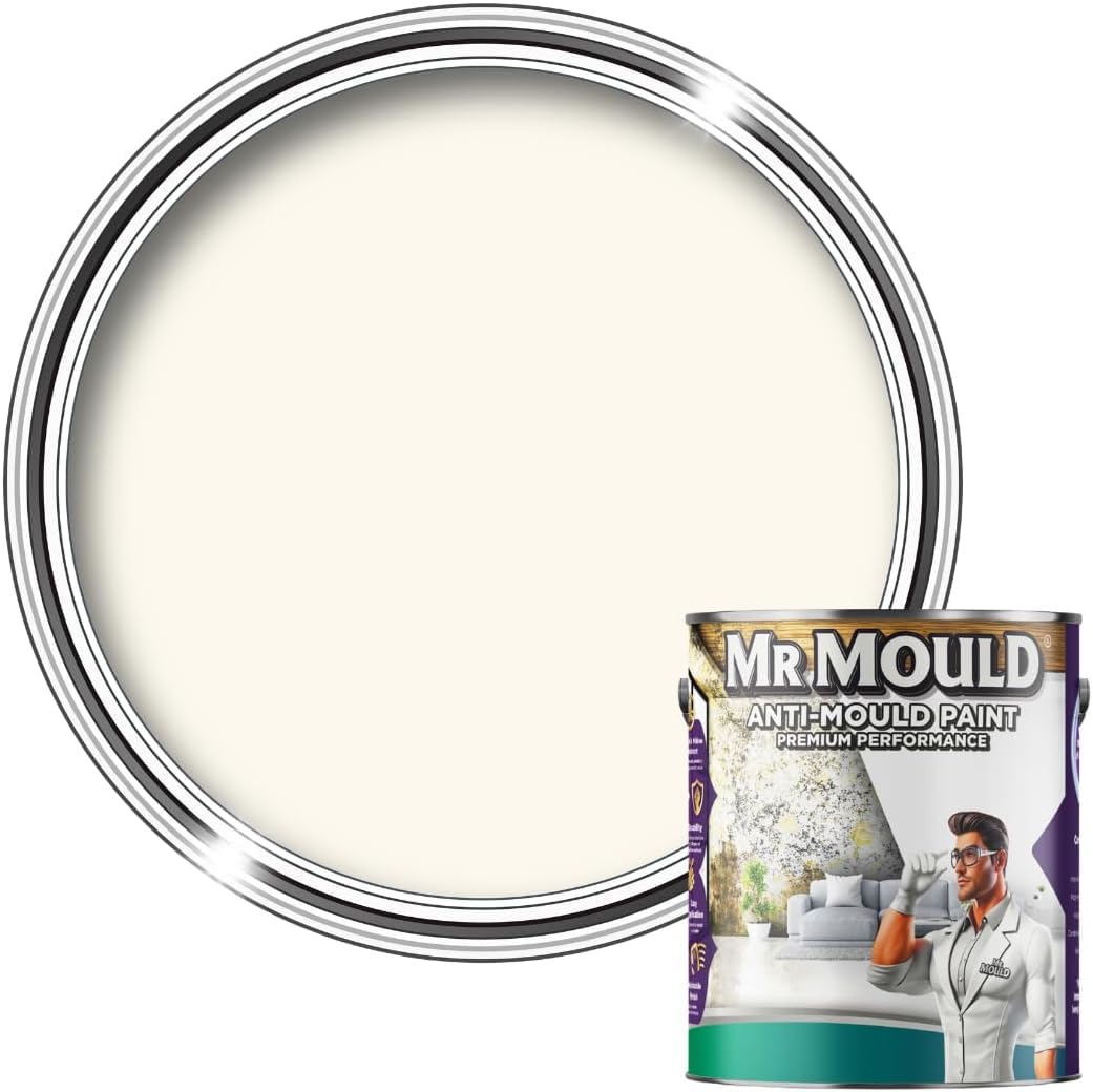 Mr Mould Anti Damp Paint Ivory 1L – Anti-Condensation Wall & Ceiling Paint That Prevents Damp, Mould & Mildew Build-Up – Long-Lasting, Washable & Moisture-Resistant Interior Coating