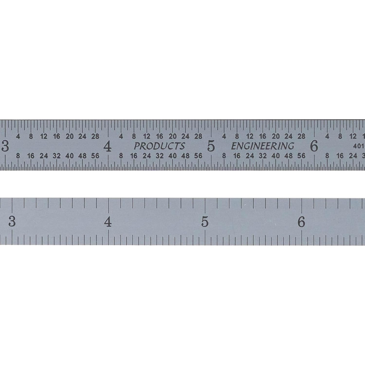 PEC Tools 24" Flexible Metal Ruler, Machinist Rule Made from High-Quality Carbon Steel with Satin Chrome Finish, 4R Graduaction (1/8", 1/16", 1/32", 1/64"), Trusted by Professionals, Made in USA