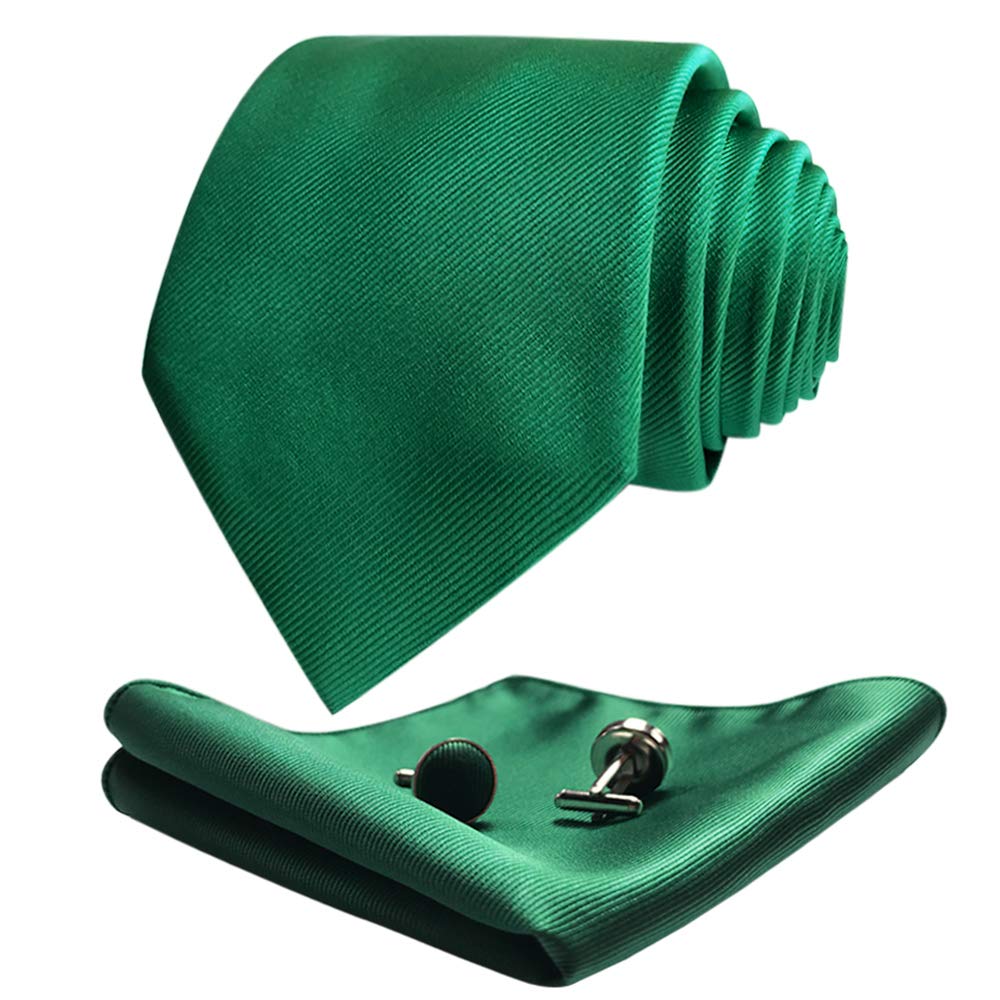 CANGRON corbata extra larga para hombre 160 cm X Corbata larga con caja de regalo para gemelos cuadrados de bolsillo