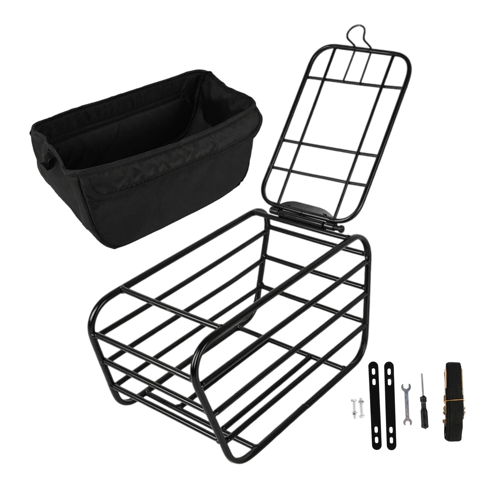Homyl Panier de Vélo Arrière, Panier Vélo avec Doublure, Facile à Installer pour Vélo, Vélo électrique, pour Le Camping, Les et La Randonnée
