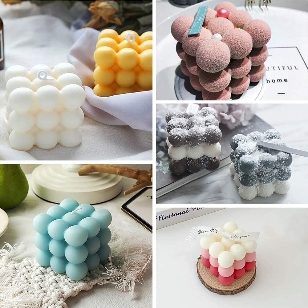 Moule à Bougies En Siliconen , 15 En 1, Moule à Bubble 3D En Silicone, Ball Cube En