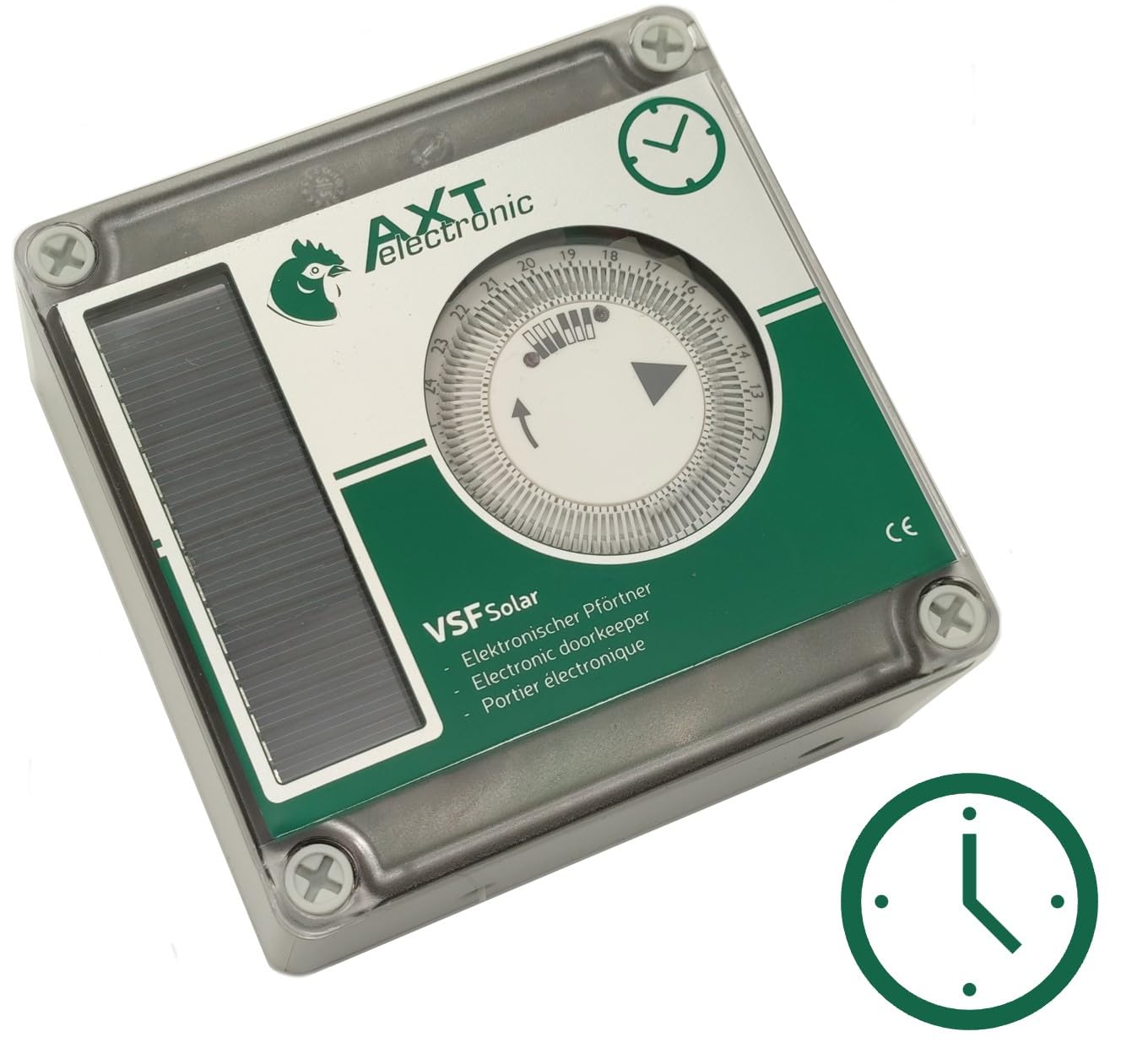 VSF - Elektronischer Pförtner mit mechanischer Zeitschaltuhr und Solarzelle, Reine Zeitsteuerung
