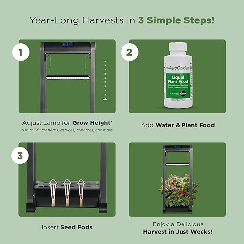 Miniatura 9 de AeroGarden Farm 24XL con kit de semillas para ensalada color negro