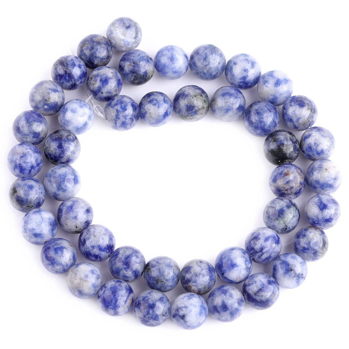 GEM-Inside Natural 8mm Blue Sodalite Round Gemstone Semi Precious Loose Beads for Jewellery Making 15'' - Image 3