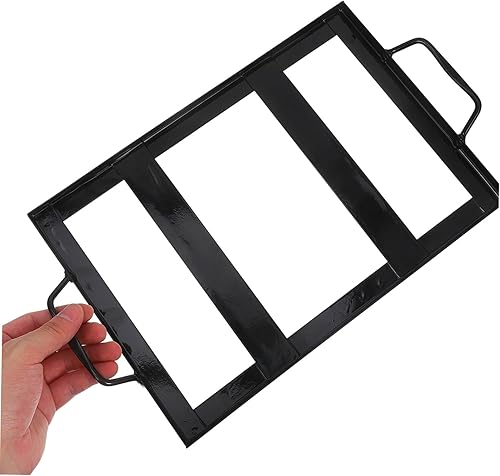 Miniatura 3 de Operitacx Estante de sal del Himalaya Bloque de sal Parrilla negra Parrilla de mesa Utensilios para hornear Placa de parrilla Mesa de parrilla