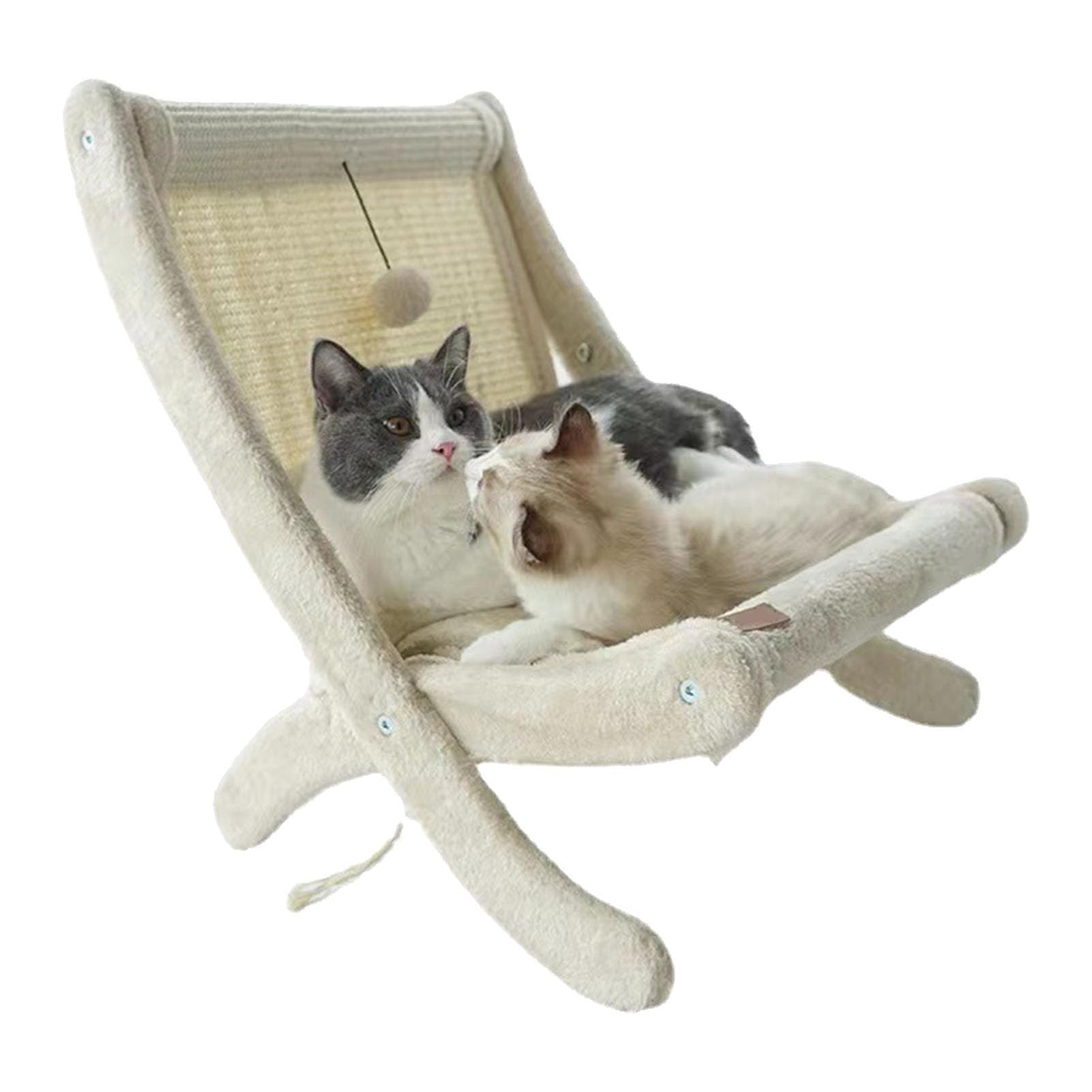 Cama rascadora para gatos HEEPDD tipo sofá de madera y sisal para todas las estaciones