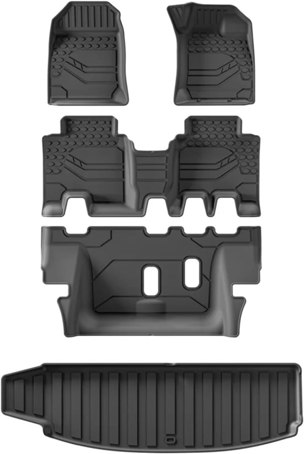 for Isuzu MU-X Fuel 2021-2024 Right Rudder TPE 3D Car Floor Mats Trunk Pad Accessories Foot Mat Odorless Tray Waterproof(RHD 5PCS)