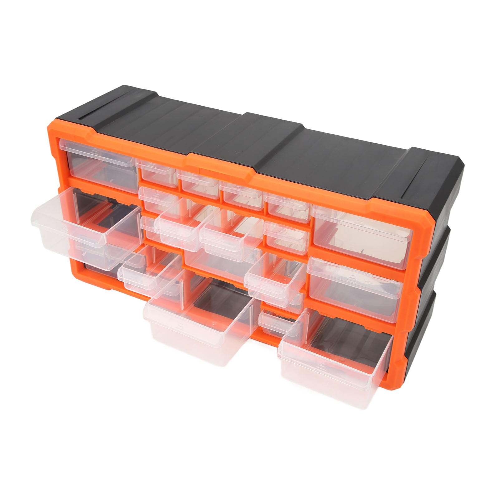 Jeanoko Organizer z 22 Szufladami Wszechstronny Plastikowy Pojemnik do Przechowywania dla Majsterkowiczów Śruby Warsztatowe i Szafka na Małe Części, Skrzynia na Sprzęt do Montażu na ścianie do