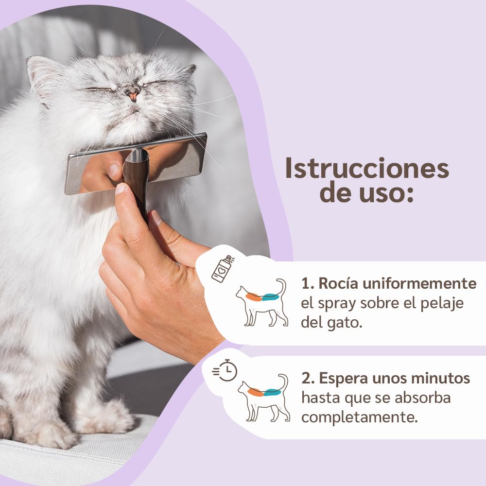 Aceite de Neem Spray para Gatos de Amusi 100 ml Made in Italy 100% Natural y Vegano | Spray Gatos antipulgas - contra Insectos y Pulgas - contra Garrapatas, Mosquitos, Moscas, Ácaros y Piojos