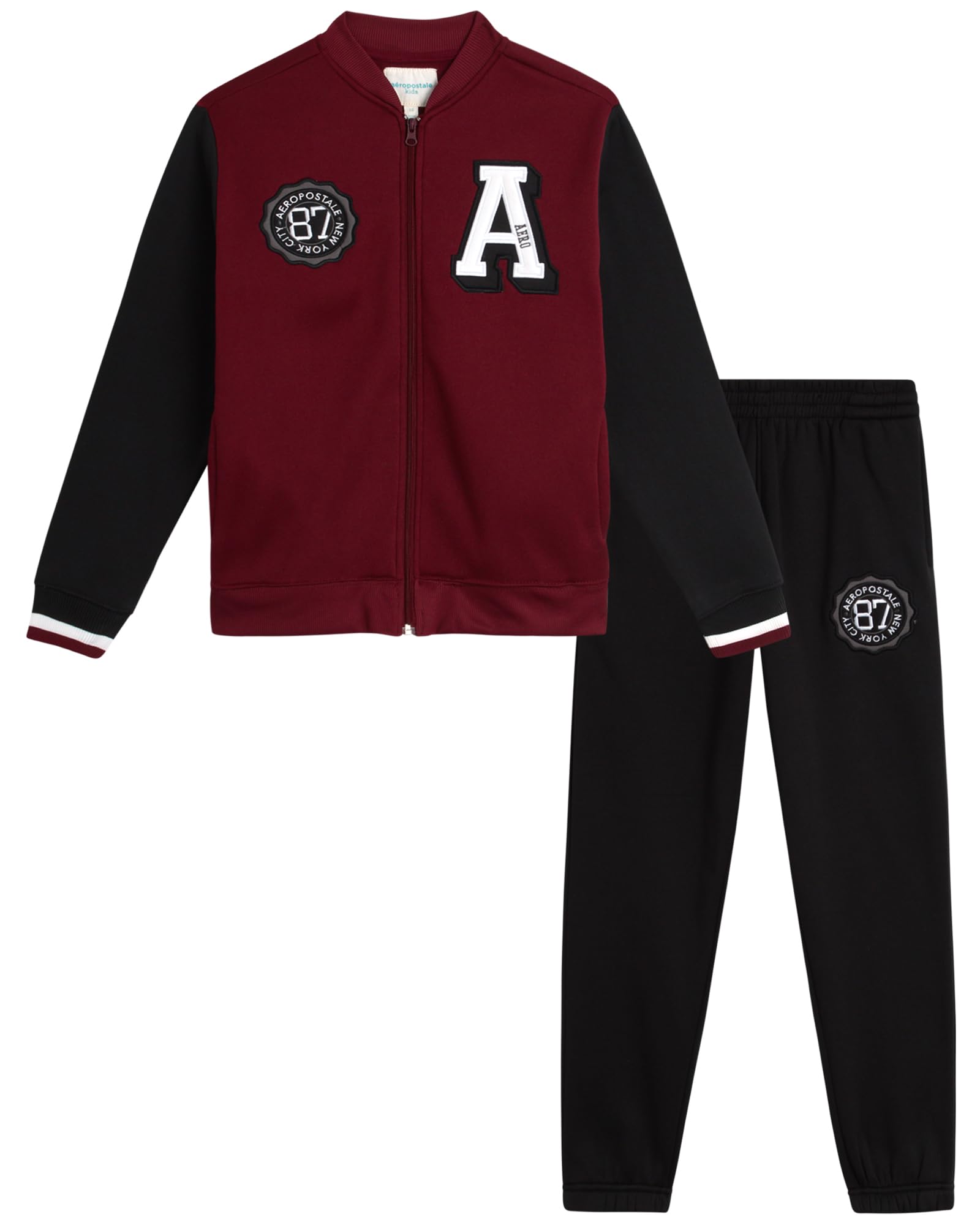 AEROPOSTALE Active Boys Joggers Set - 2 Piece Fleece Bomber Jacket and Boys Sweatpants Kids Youth Activewear Set (8-16)