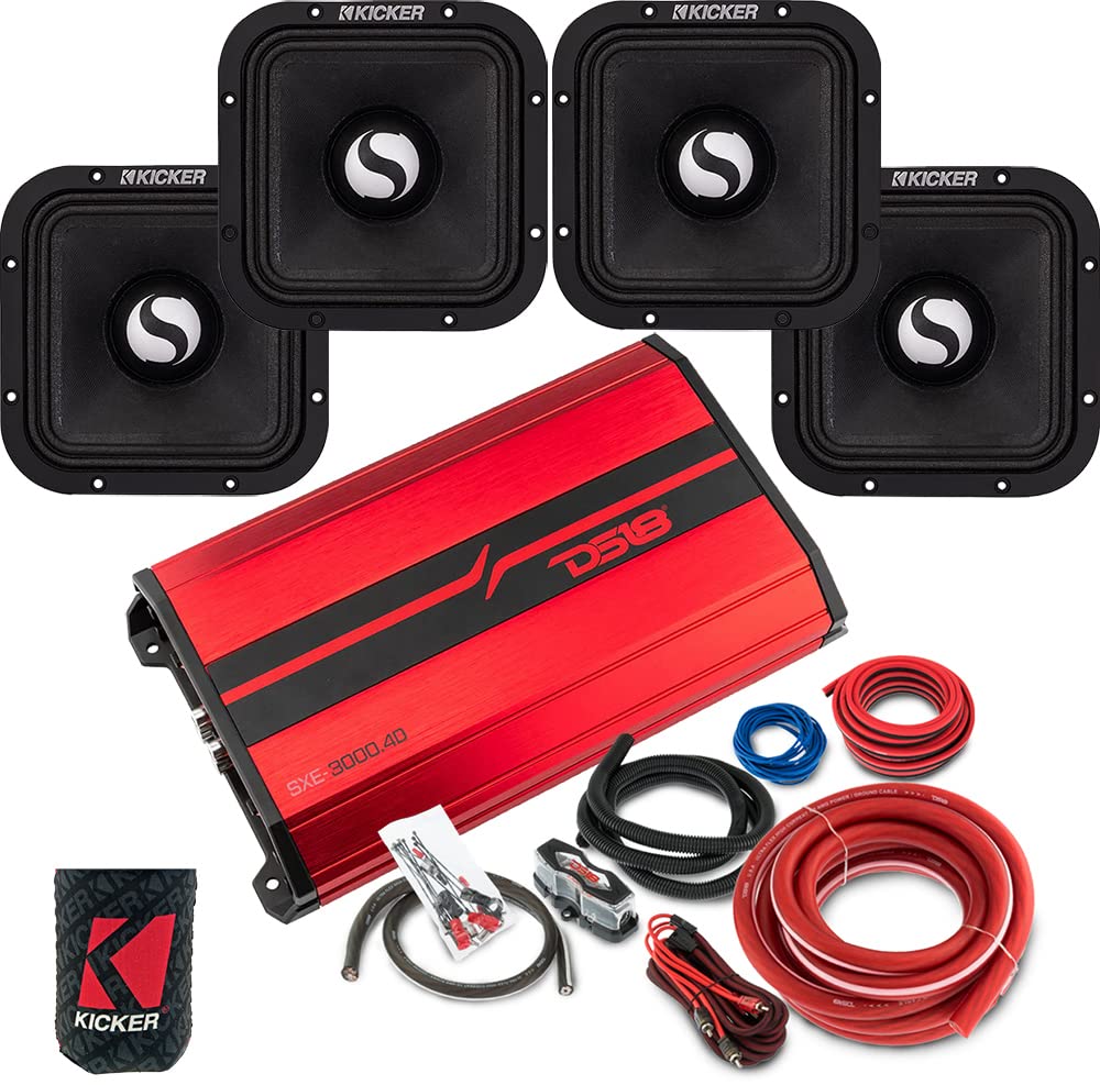 Amazon.com: KICKER Speakers and Amp Package of 4 Items: 7
