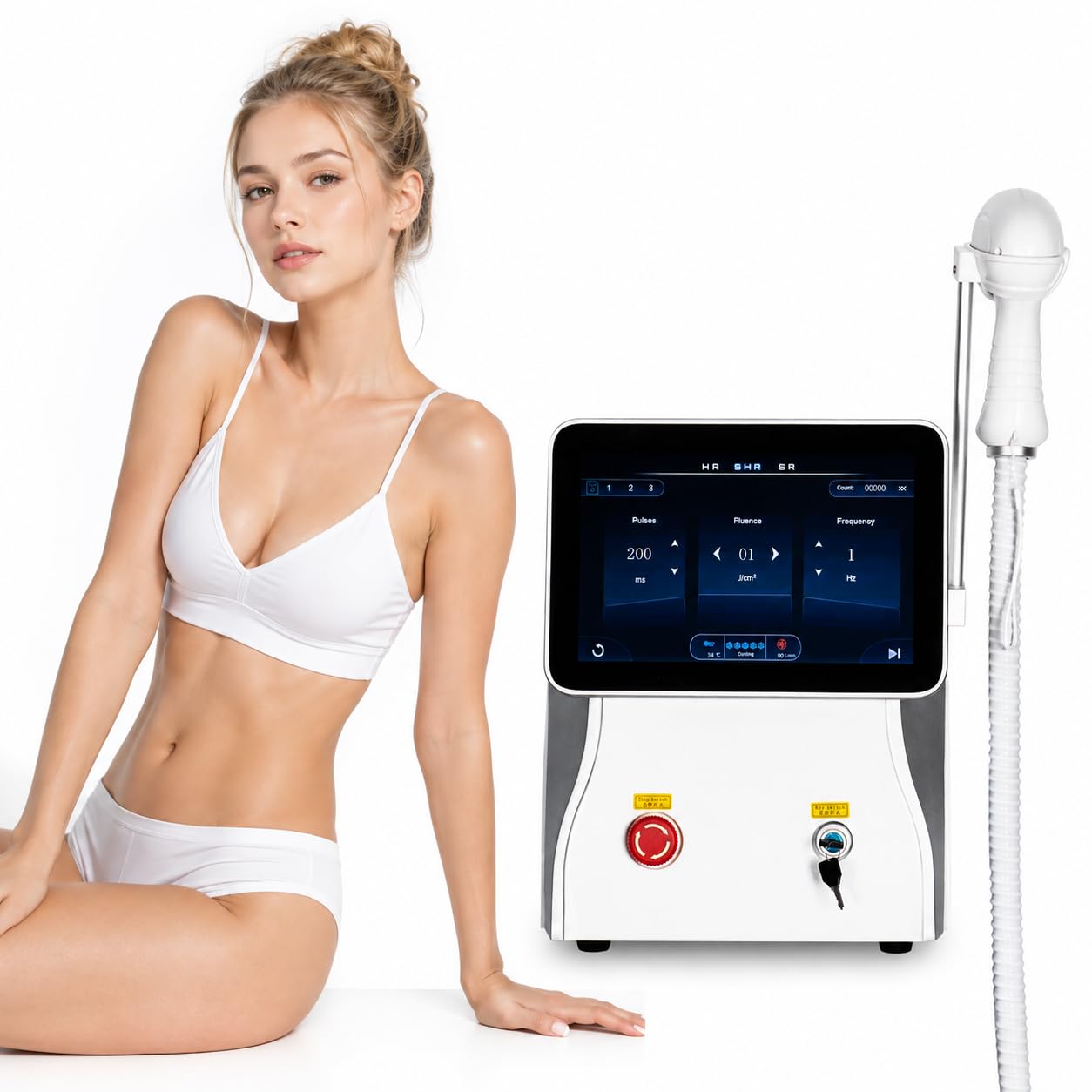 10BarApparecchiatura professionale per la depilazione con laser a diodi 808
