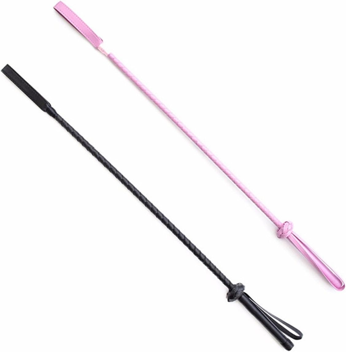 45CM Black Faux Leather Flogger SM Horse Whip Flogger