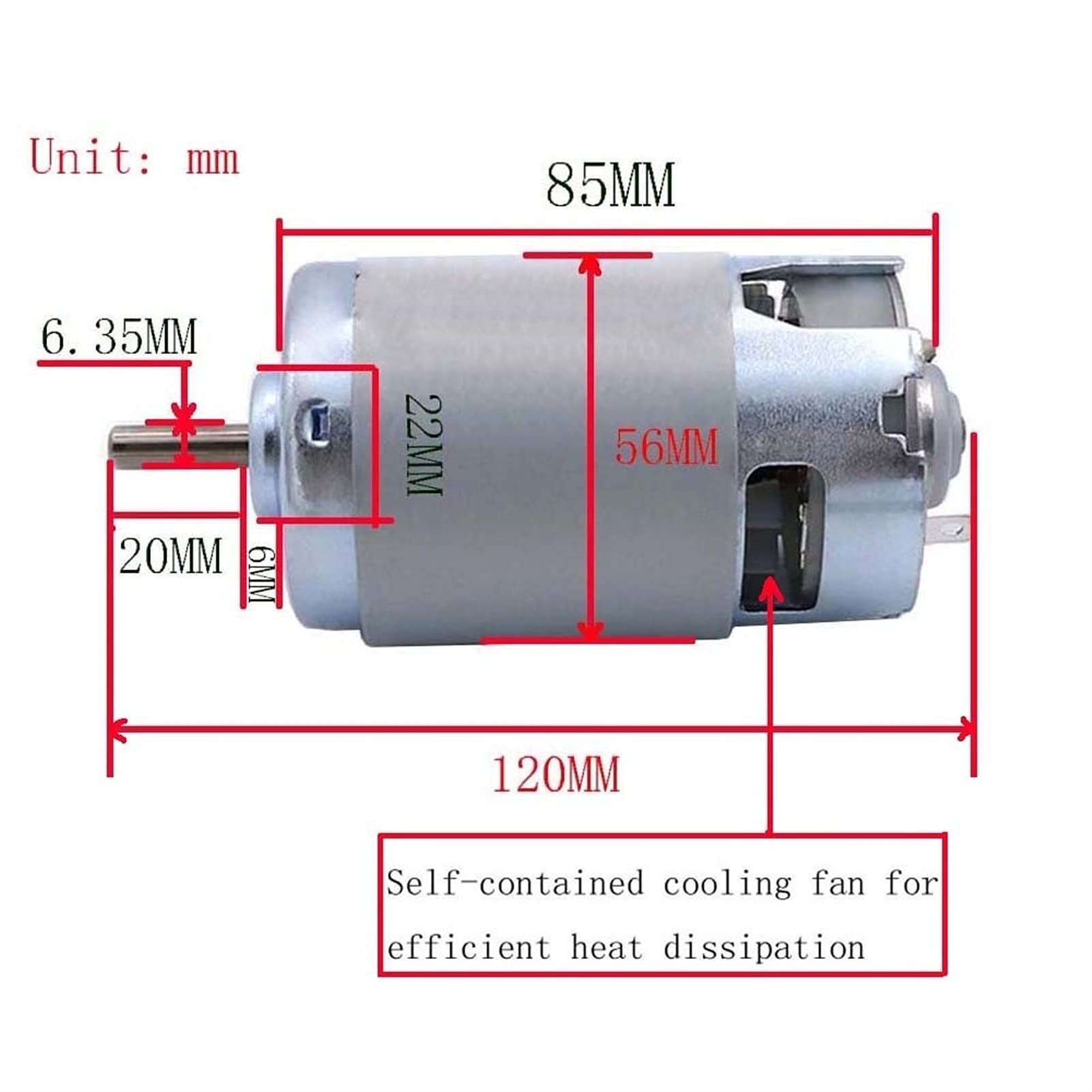 Lcuihong-Mini Motor de DC Motor silencioso de rodamiento de Bolas, Voltaje de Entrada DC12-36V-48V, 997 Poderoso Corriente Continua Motor, Motor de Alta Velocidad. Piezas de Repuesto de Bricolaje