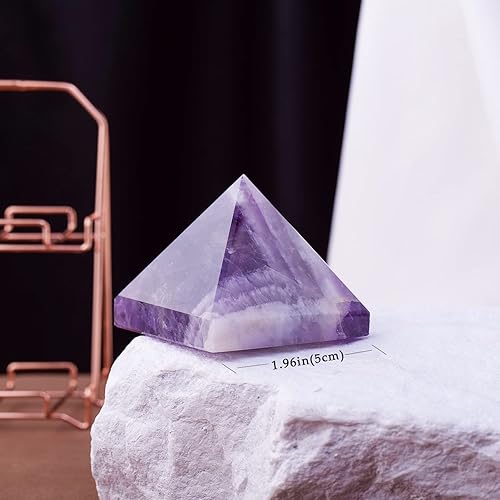 Miniatura 2 de Runyangshi Natural Dream - Generador de energía de pirámide de cristal de amatista  196 x 196 pulgadas 20 x 20in pirámide de cristal curativo para