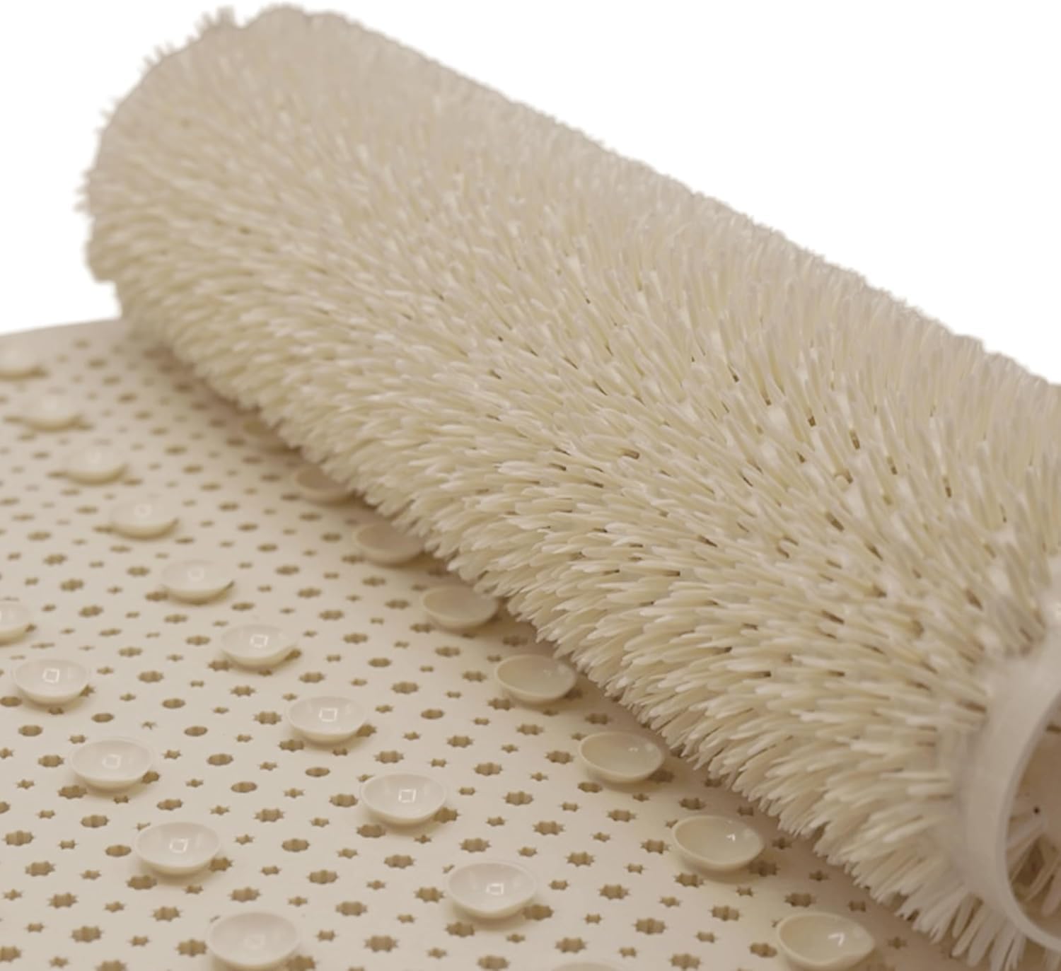 AQUALONA® Luxury Bath Mat, Anti-Mould Non-Slip – PVC. BPA, Latex and Phthalate Free (Comfort Beige)