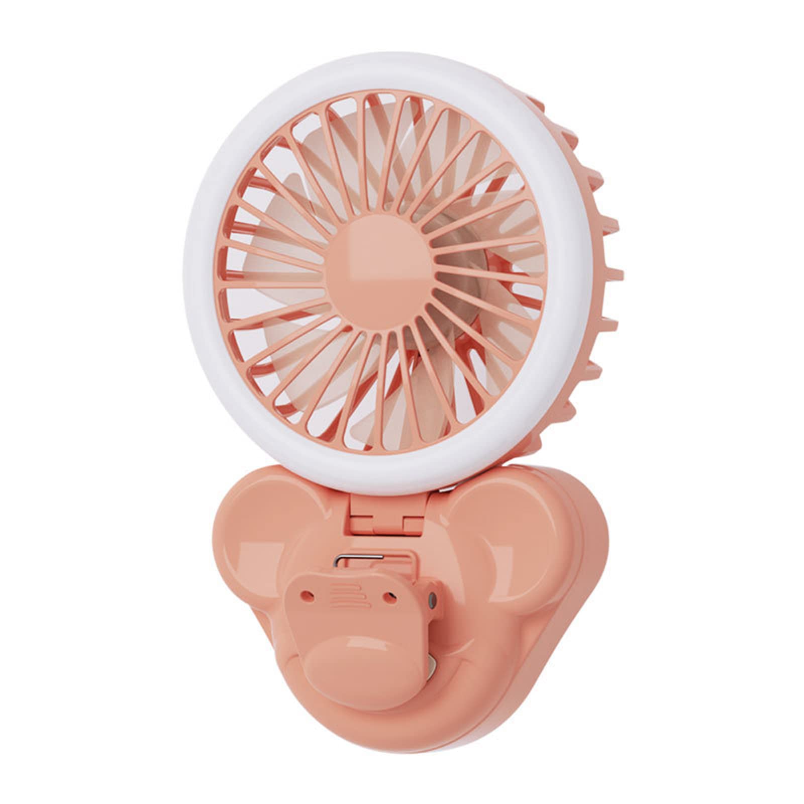 Kalttoy Selfie Light LED Portable USB Fan Photography Fill Light Clip Phone Lamp Foldable Tabletop Handheld Fan Clip White Usb Rechargeable