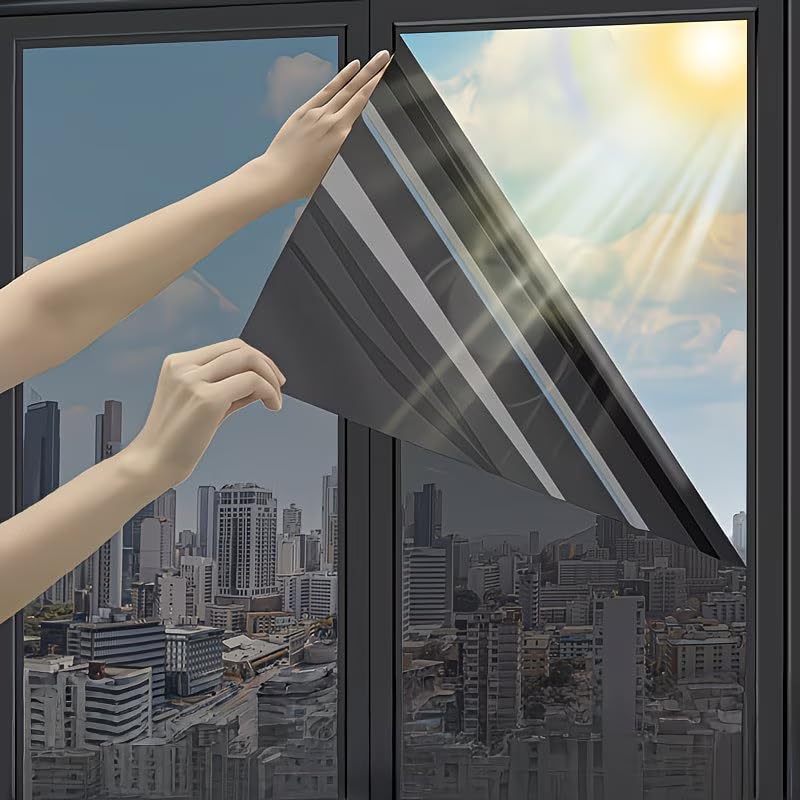 SUNBIRD Sun Heat Control & UV Protection Privacy Film One Way Window Glass Film Tint for Home,Office, Door (Light Black, 50 x 203 cm)-image-27