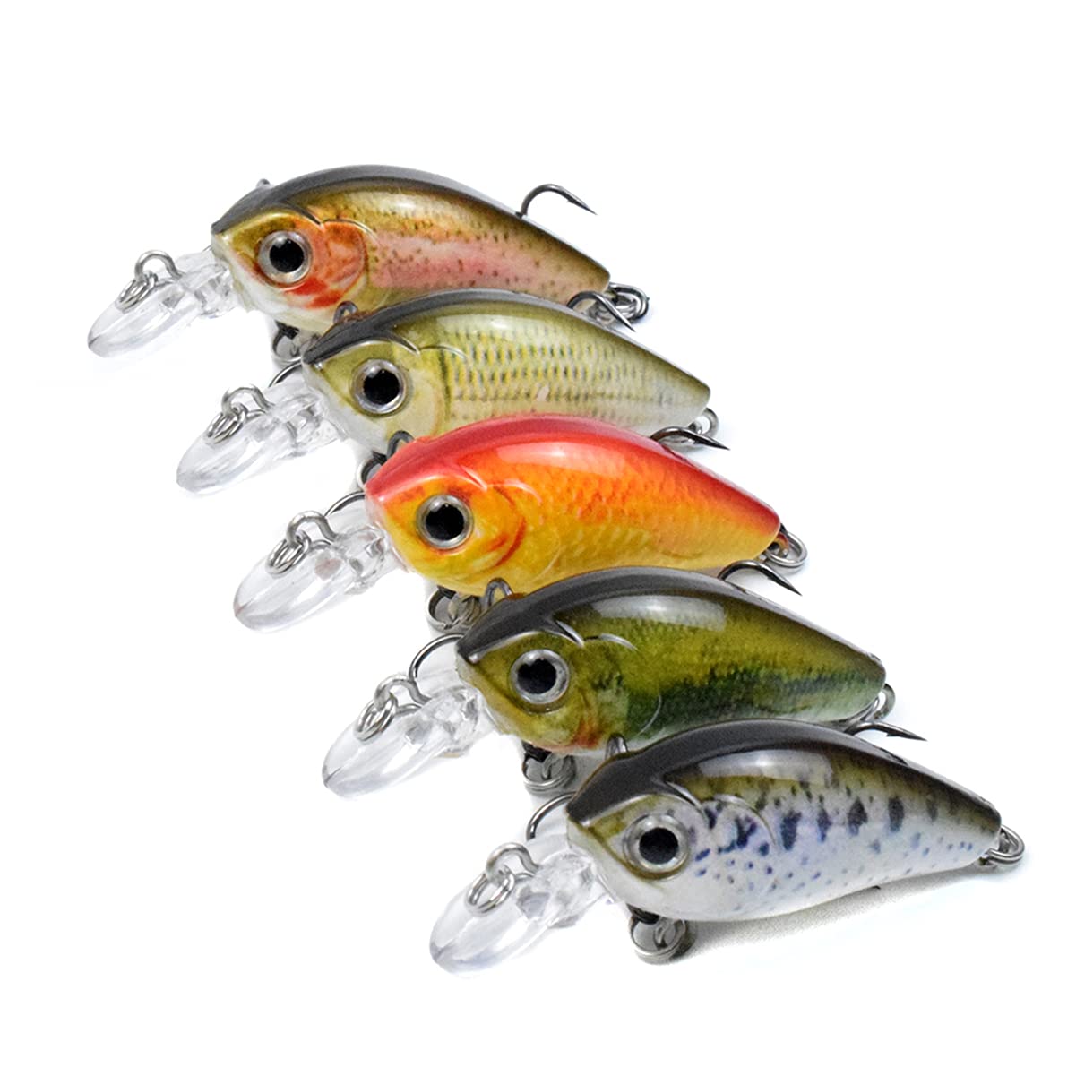 Mini Crankbait Fishing Lure Kit - 5-Pack Hard Baits For Bass, Trout, Pike In Fresh & Saltwater - View #9
