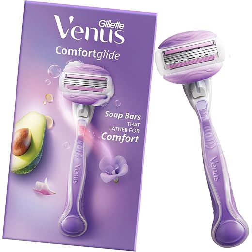Gillette Venus Breeze Hair Removal Razor for Women with Avocado Oils & Body Butter, Freesia Scent