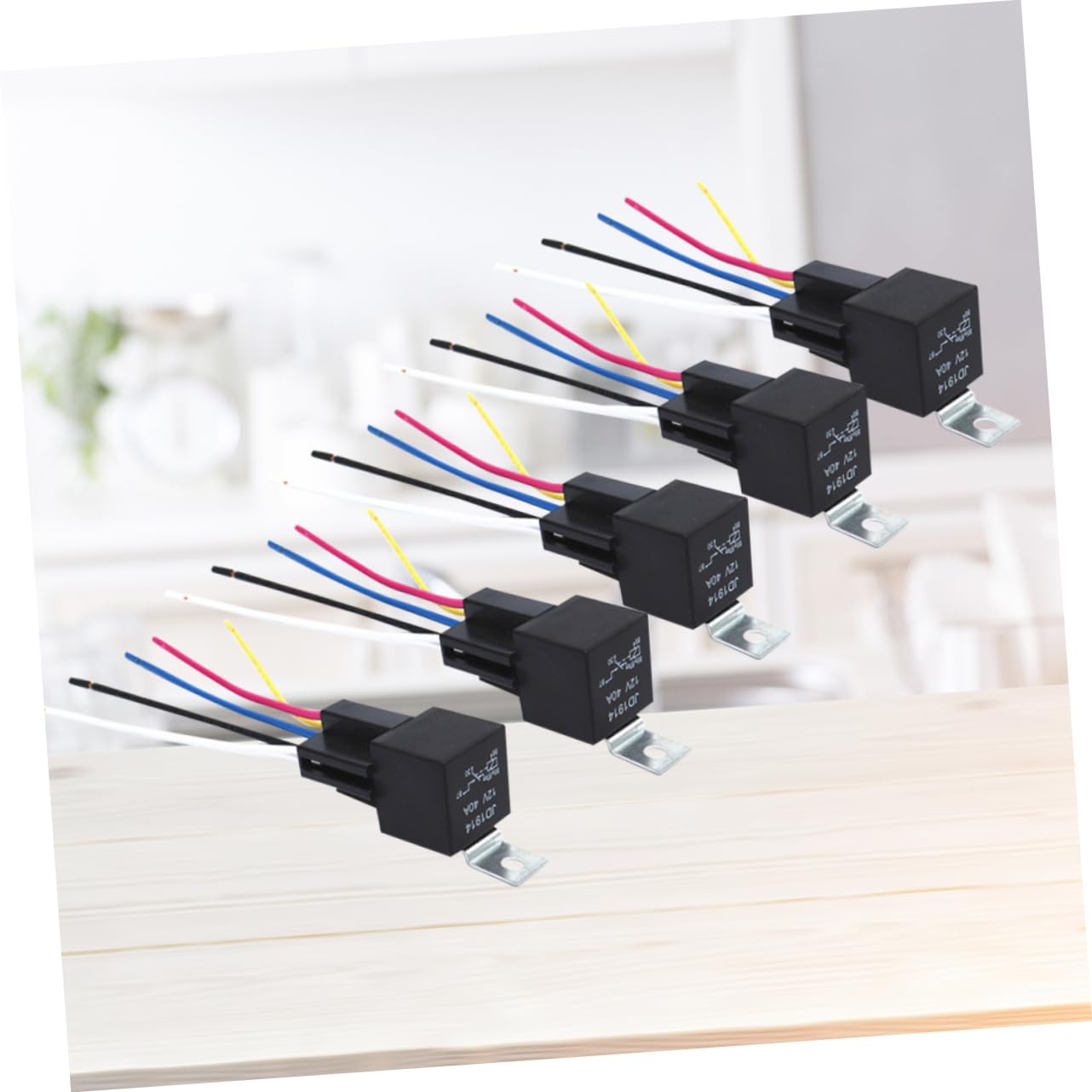 Relé Automotriz 12v 40a de 5 Pines con Terminal, Negro