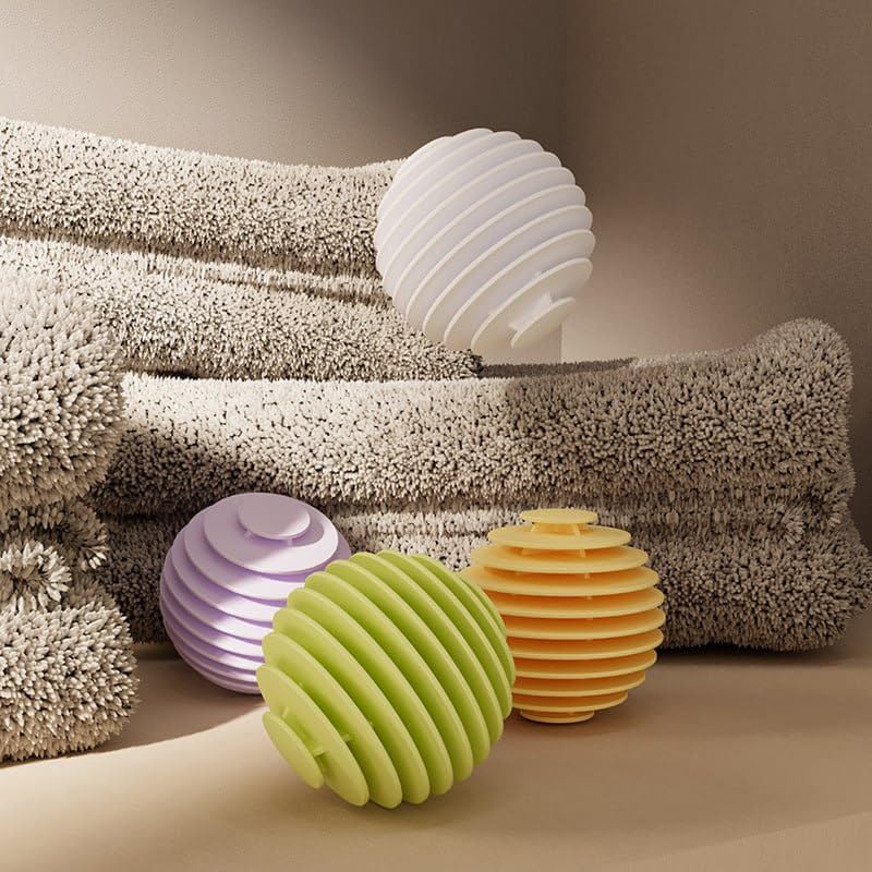 C2SK Colorful Washing Balls for Laundry | Reusable Softener & Dryer Balls | Clothes Dryer Balls for Faster Drying & Softening (multicolor 3 Pcs) 4