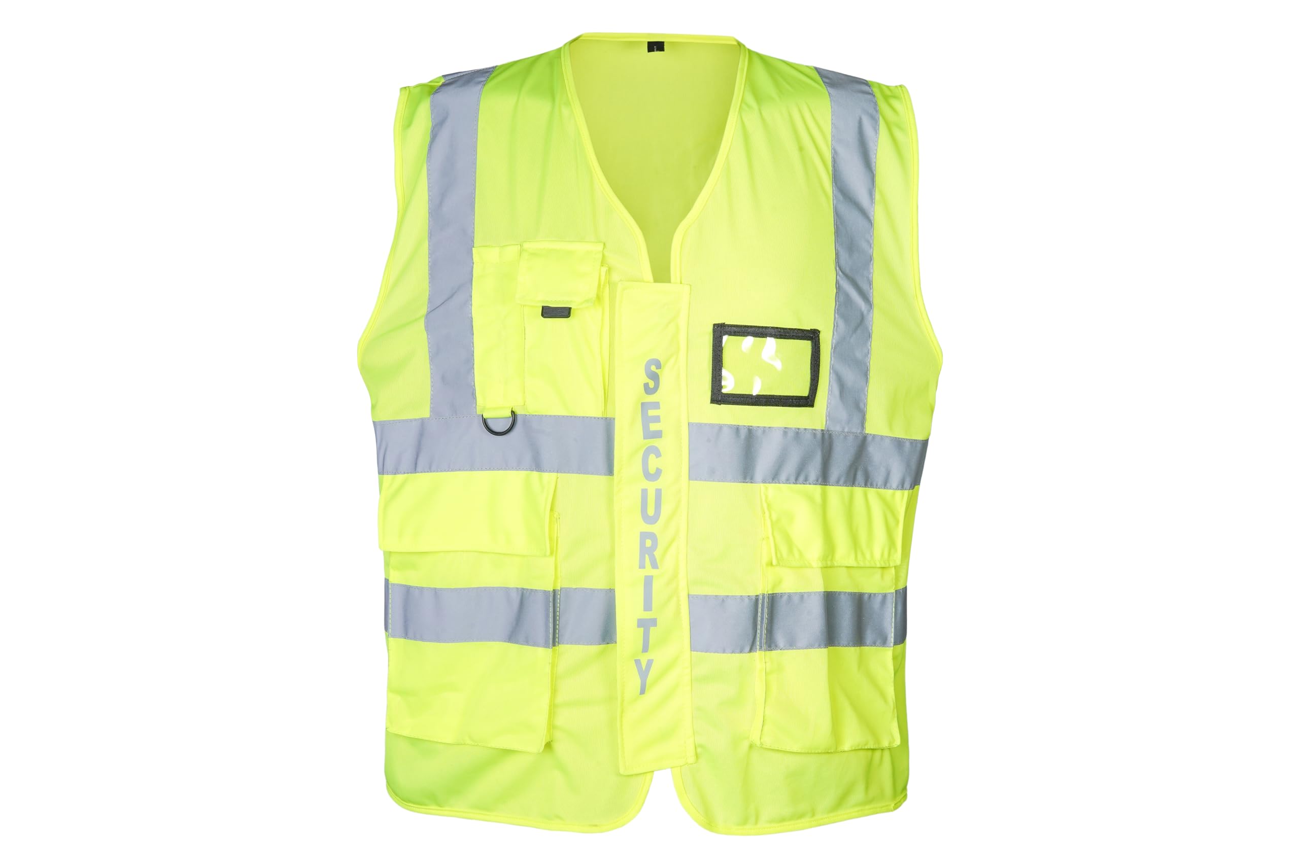 High Visibility Slim Security Vest | Reflective Lightweight Safety Gear | Sizes Small to 5XL Available (Yellow-XXL)