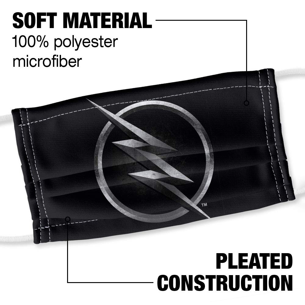 Popfunk The Flash: TV Series Zoom Logo 1-Ply Reusable Face Mask Covering with Adjustable Nose Wire, Unisex