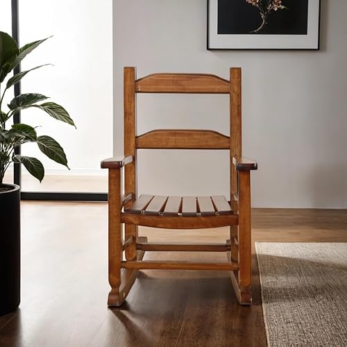 Miniatura 4 de Mecedora para niños pequeños, de madera, para bebés, cómodas, muebles para guardería, dormitorio, sala de estar, sala de lectura al aire libre, de 3