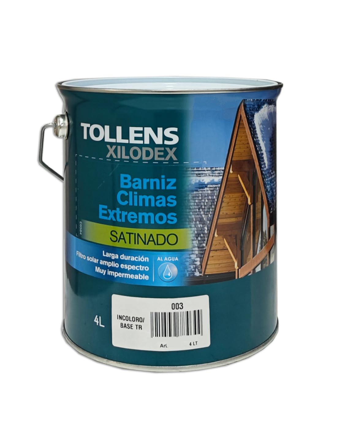 Barniz Al Agua Climas Extremos Satinado 4 Lt (Incoloro 003)