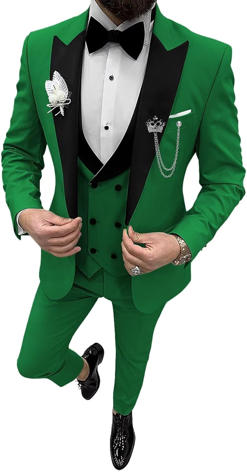 Suits for Men Slim Fit Mens Tuxedo Classic Fit 2 Piece Suits for Business Wedding Party Prom