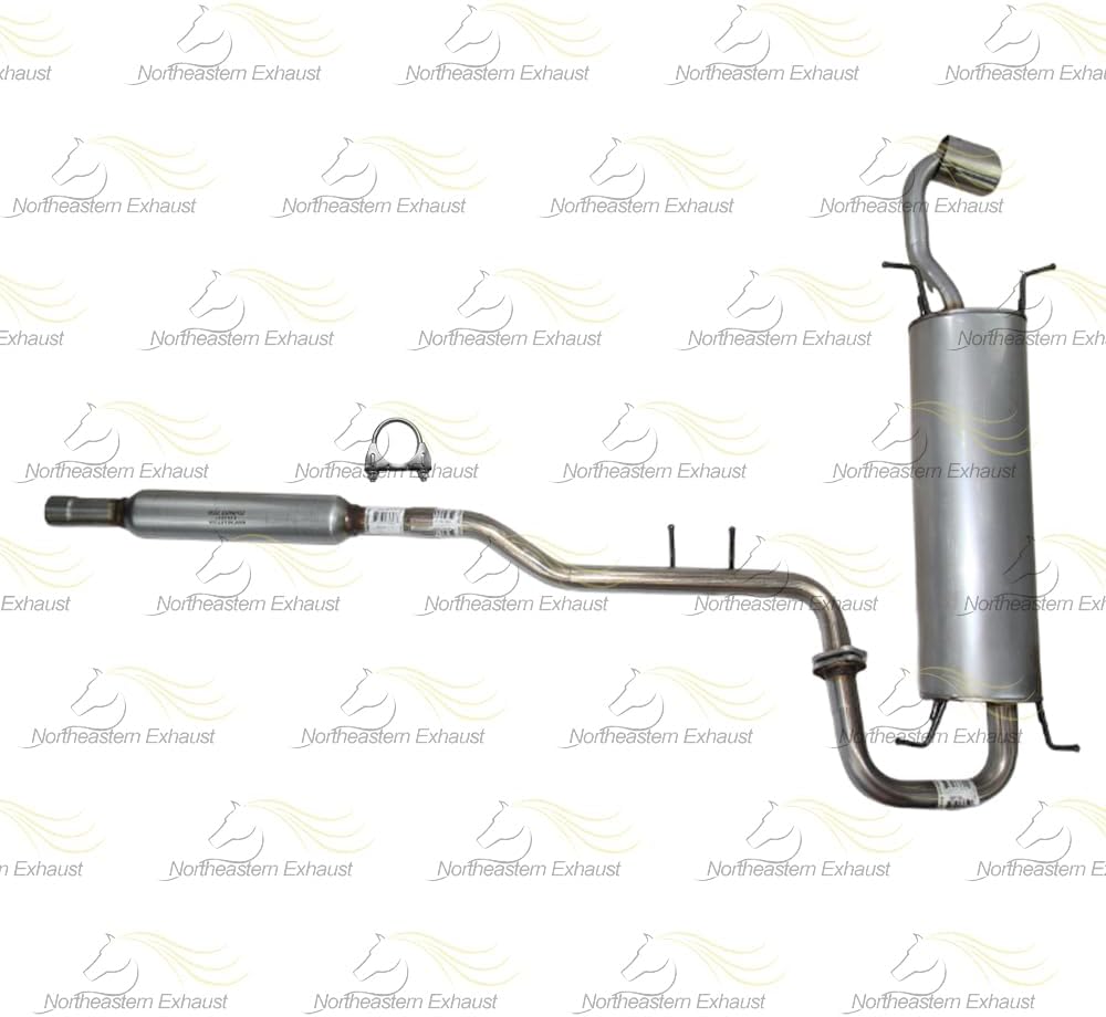 Exhaust Resonator Pipe and Muffler Compatible for 2009-2015 Toyota Venza 2.7L | Stainless Steel | Northeastern Exhaust | Free Clamps and Gasket Included | Automotive Replacement Part | Direct-Fit