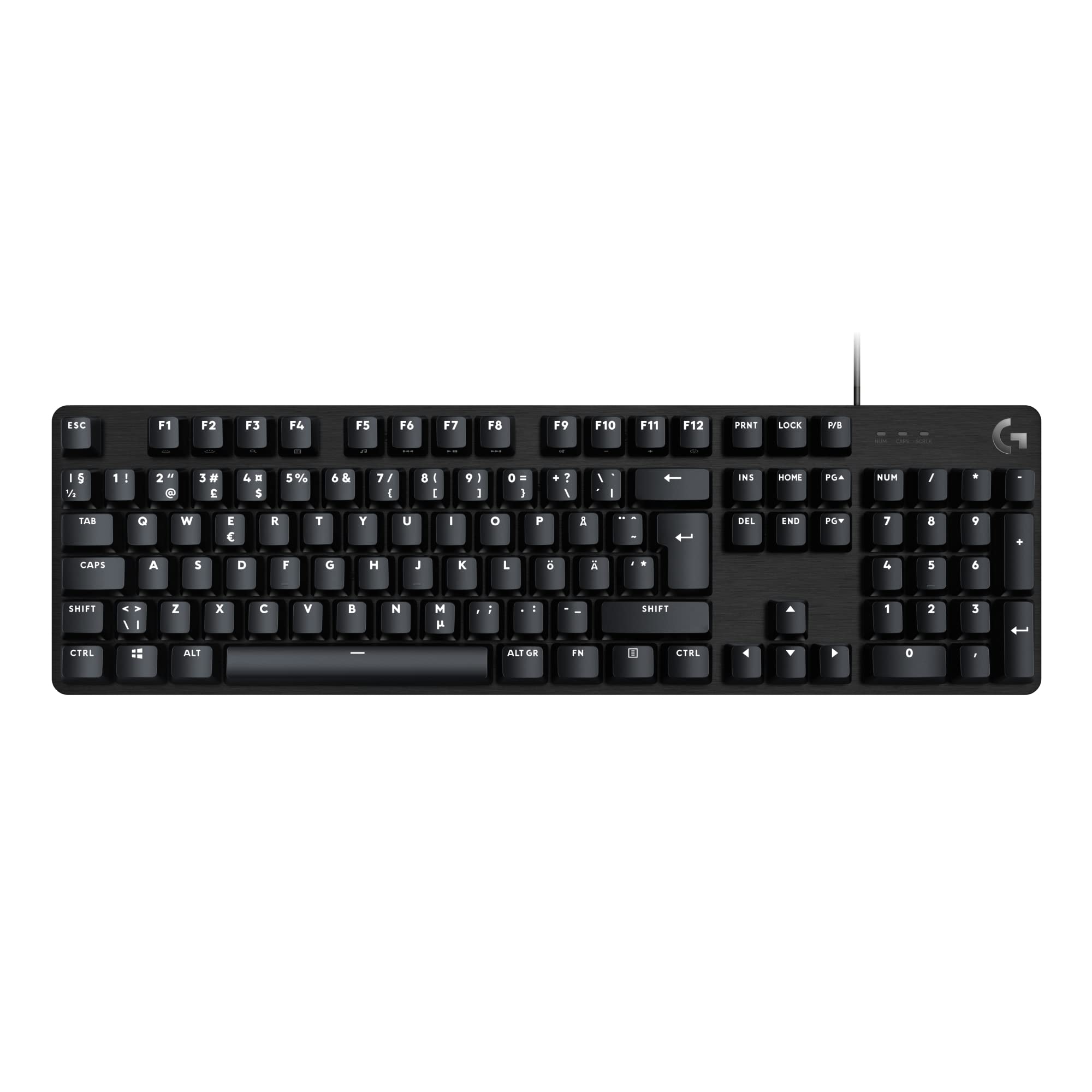 Logitech G G413 SE pełnowymiarowa, podświetlana klawiatura mechaniczna, QWERTY układ pan-nordycki, Tactile - Czarny