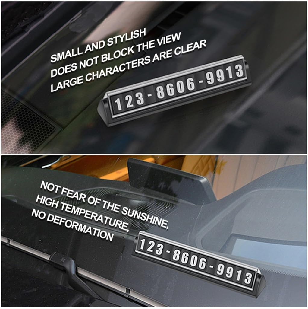 Car Styling Temporary Parking Card Auto Phone Number Plate Sticker Park Stop Telephone