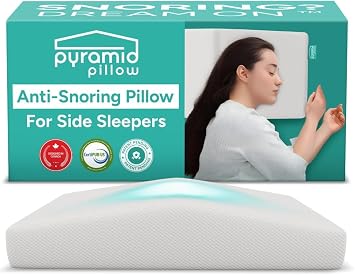 The Original Anti Snoring Pillow for Side Sleepers - Snoring Solution and Remedy - Inclined Memory Foam Pillow for Airway Support, Anti Snore Pillow with Removable Washable Cover