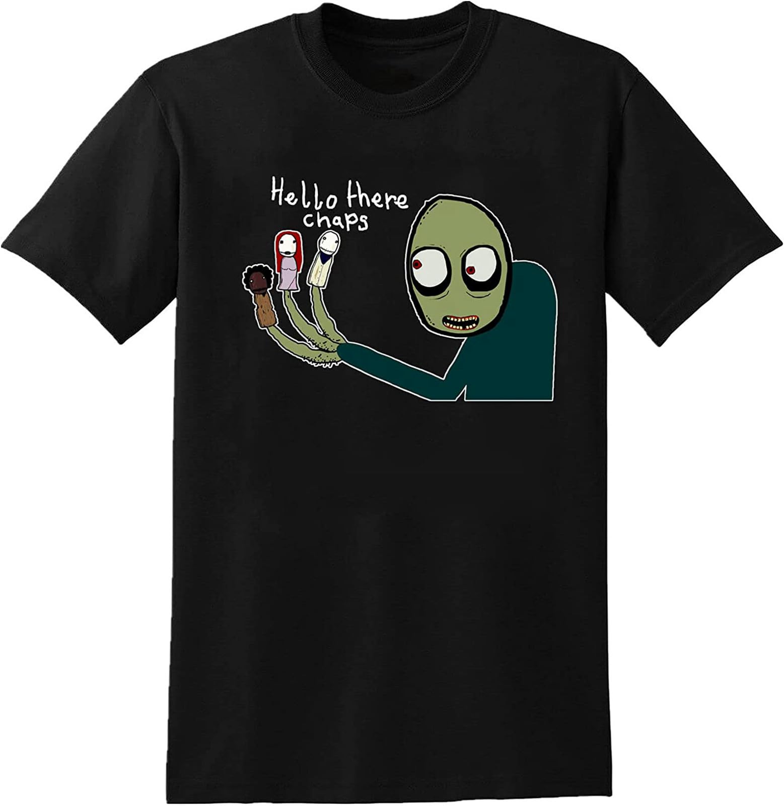 Rare Salad Fingers Rusty Spoons Men's T-Shirt Unisex Tee Black