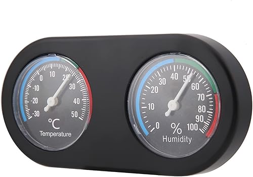 Alvinlite Higrómetro analógico Termómetro interior Mascotas Casa Oficina Invernadero Colgante de pared Medidor de monitor de humedad