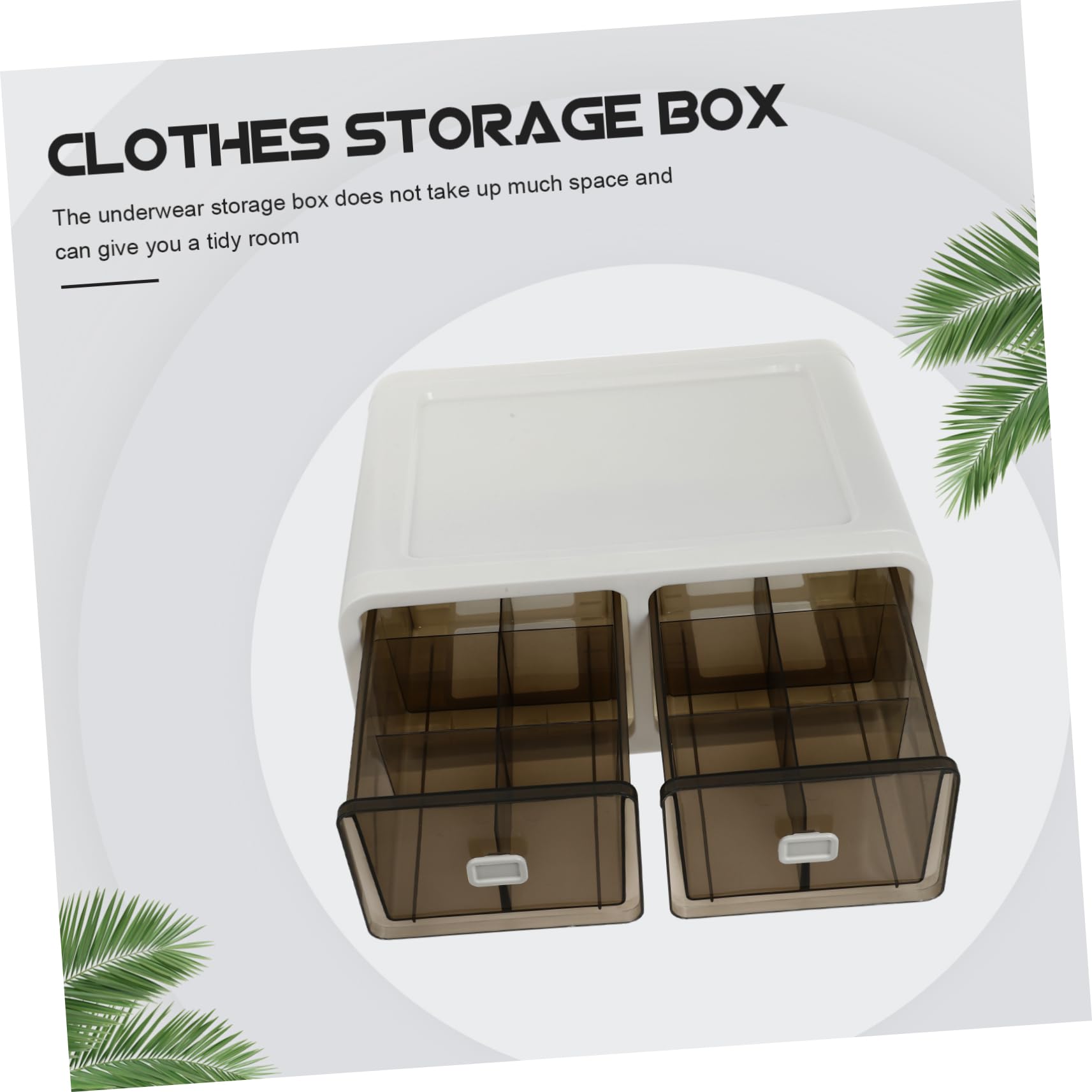 Holibanna 1pezzi Scatola Organizer Per Biancheria Intima e Calze Con Scomparti Design Impilabile e Resistente Per Casa Contenitore Versatile Per Calzini Cravatte e Piccoli Oggetti
