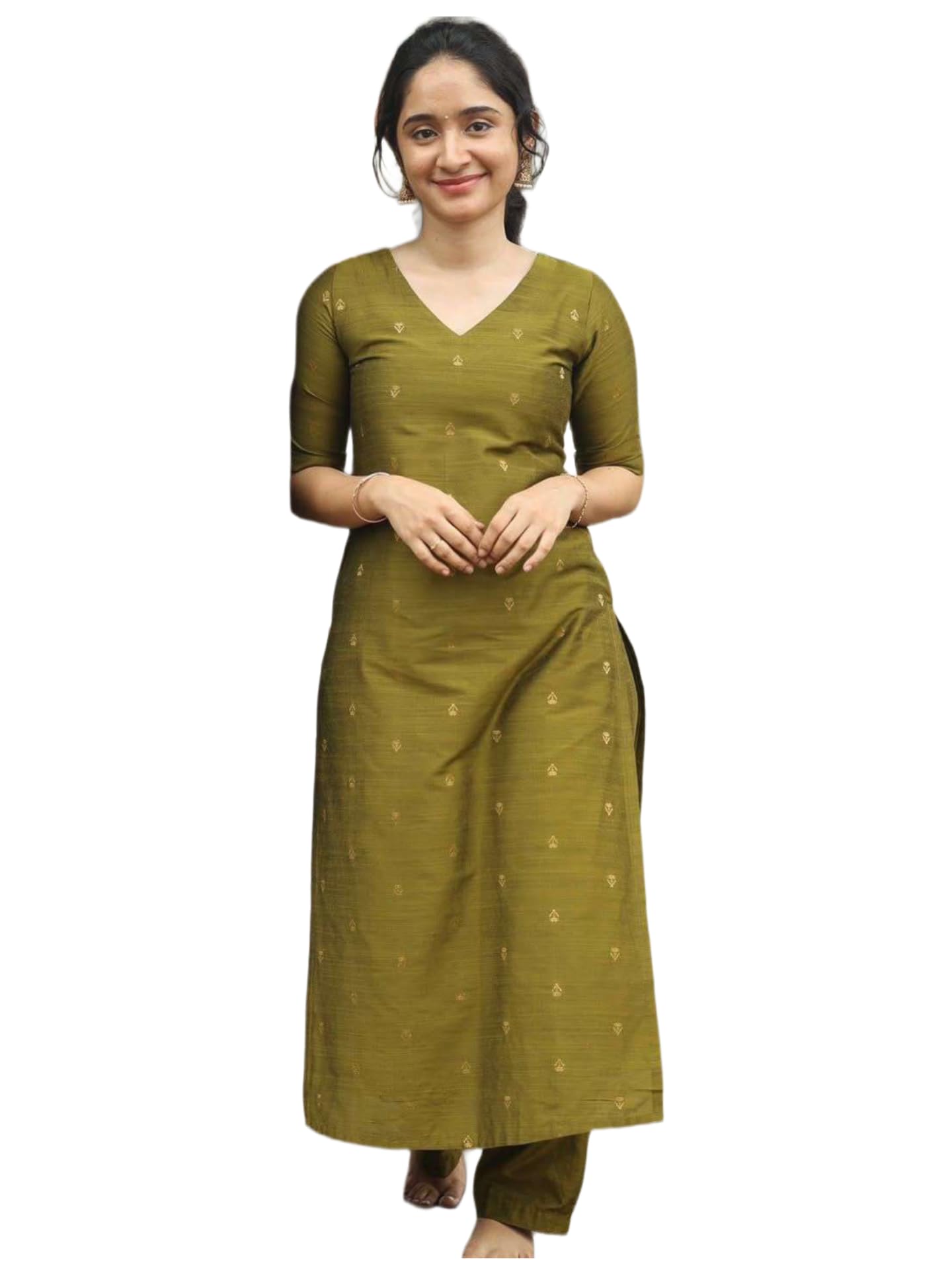 anni designer Women's Cotton Blend Printed Straight Kurta with Pant | Co-ord Set for Women Stylish Matching Outfit | Designer Kurti Bottom Set Women's Ethnic Clothing-picture-23