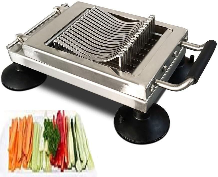 Commercial French Fry Cutter Manual Potato Slicer,Stainless Steel Vegetable Fruit Cutter Slicer Machine,for Tomatoes,Potatoes, Onions,Radishes