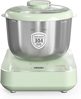 Sunvivi Electric Dough Maker with Weighing Function,5.2QT Dough Mixer with Ferment Function,Household Bread Maker Kitchen Flour Kneading Machine with Stainless Steel Bowl,Face-up Touch Panel