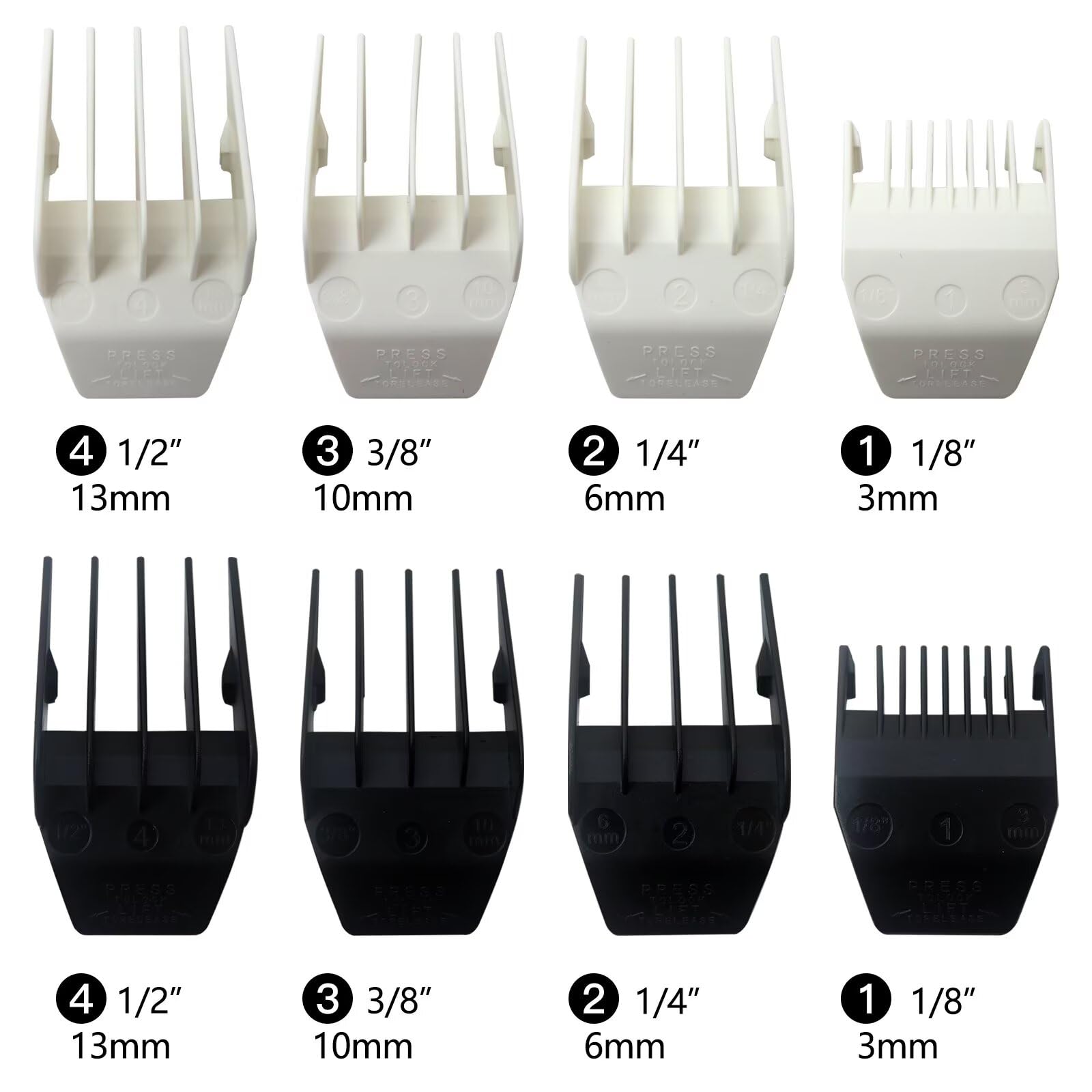 Zafina-UP New 8x Comb Cutting Guide Replacement Fits for Wahl Echo, 1/8