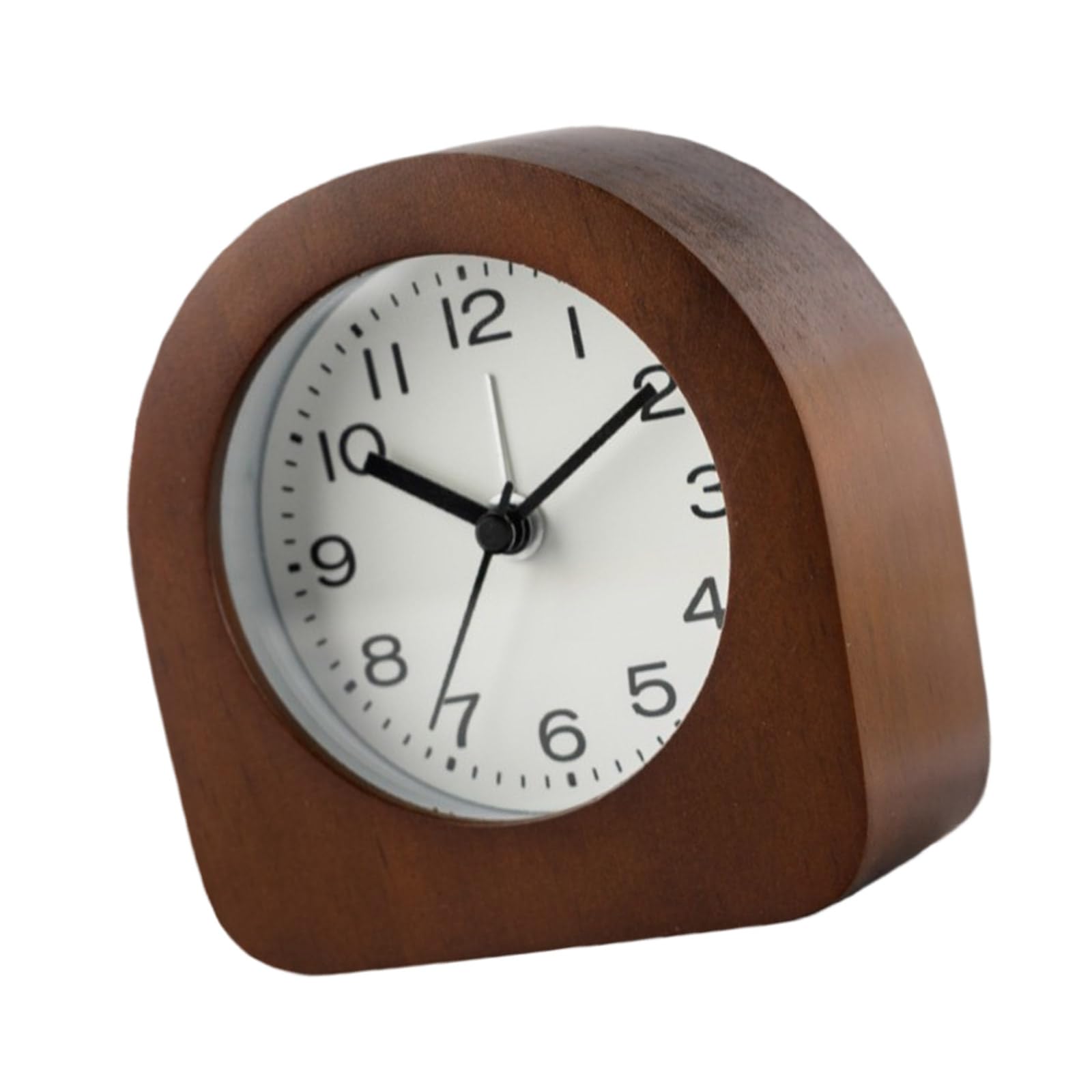 Woedpez Natural Wooden Alarm Clock Gentle LED Light Quiet Movement Snooze Function Battery S Alarm Clock