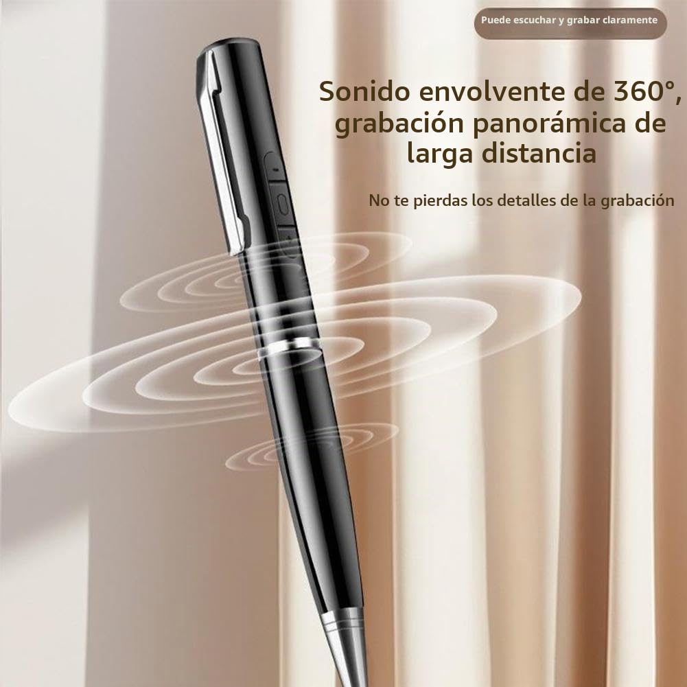 Grabadora digital controlada por voz con grabación de audio de sonido de 360° para reuniones, grabadora de voz de dictado HD 1 unidad y