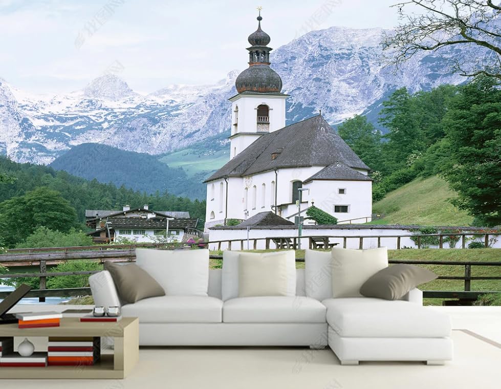 Papier Peint Intissé Architecture d'Outre-Mer et Snow Mountain Mural 250x175 cm