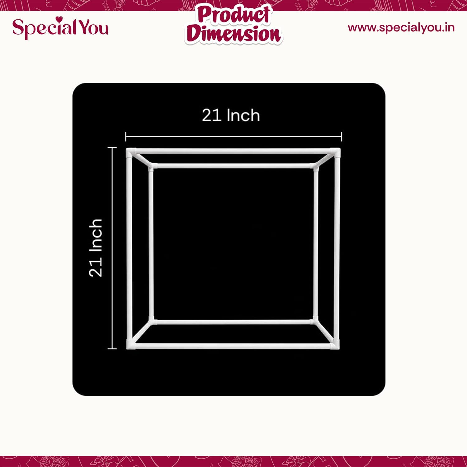 SpecialYou® Diwali Decoration for Home & Navratri Decoration Items with PVC Cube White Stand for Backdrop, 3Mtr Light & 6 White Wisteria, Diwali Decor Lights - 8 Pcs — Amazon image 3