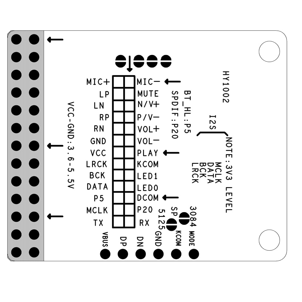 QCC3034 Bluetooth 5.1 Stereo moduł audio + antena DC3.6-5.5V APTXHD Analogowe wyjście bezstratne/AAC//APTXHD A