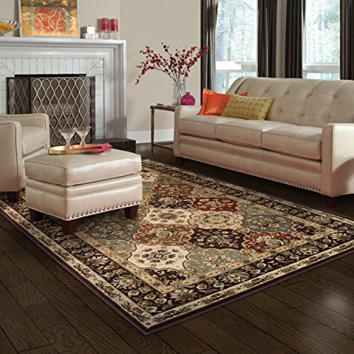 Superior Elegant Palmyra Collection Area Rug, 10mm Pile Height with Jute Backing, Gorgeous Traditional Persian Rug Design, Anti-Static, Water-Repellent Rugs - 5' x 8' Rug